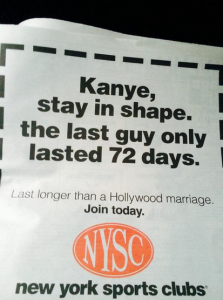 NYSC's Kim/Kanye Wedding Advertisement